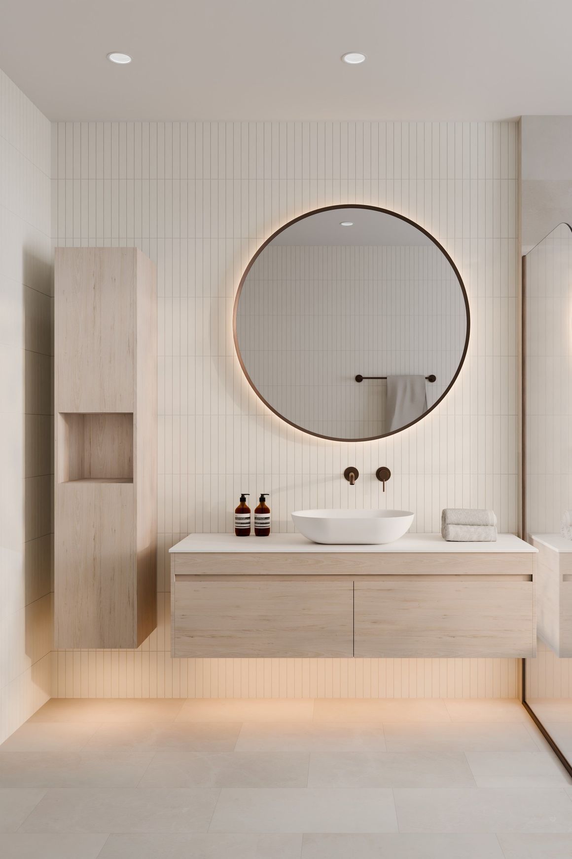 Luxe Tall Bathroom Storage Cabinet