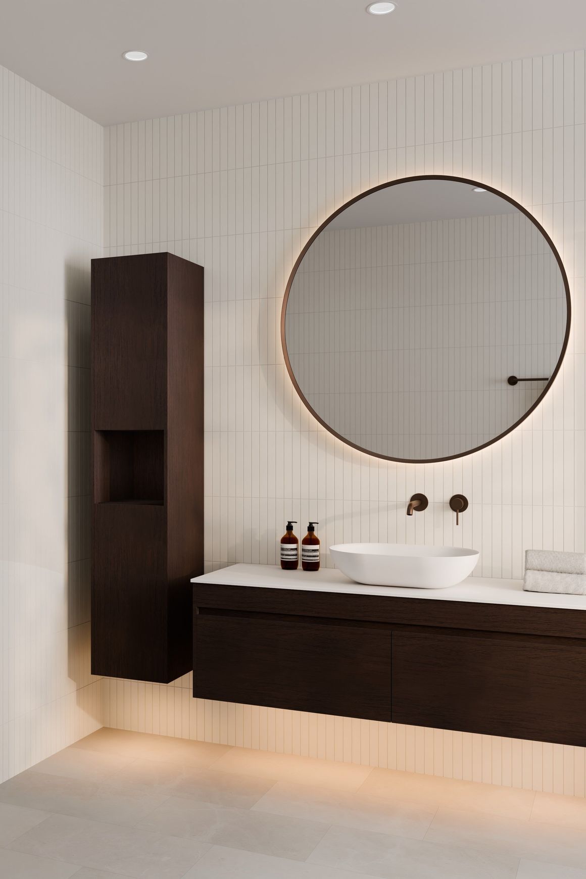 Luxe Tall Bathroom Storage Cabinet