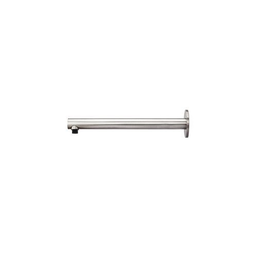 Round Wall Shower Arm 400mm - Brushed Nickel