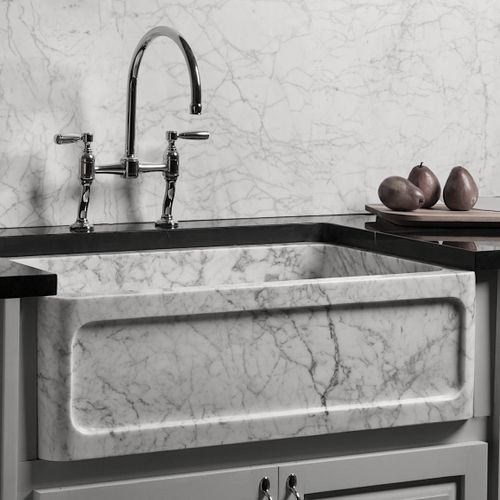 Butler Sink – Carrara White Marble