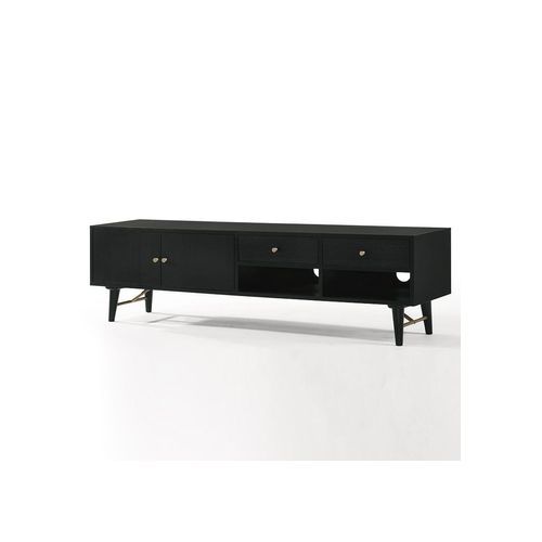 RANIA Entertainment TV Unit 170cm - Black Ash