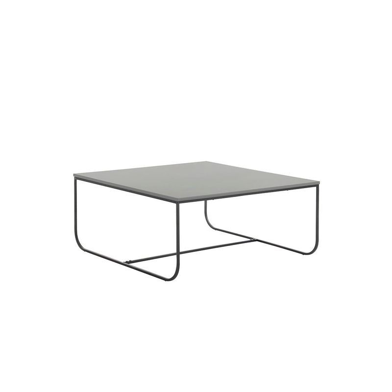 MARIT Coffee Table - 90cm - Grey + Black Metal