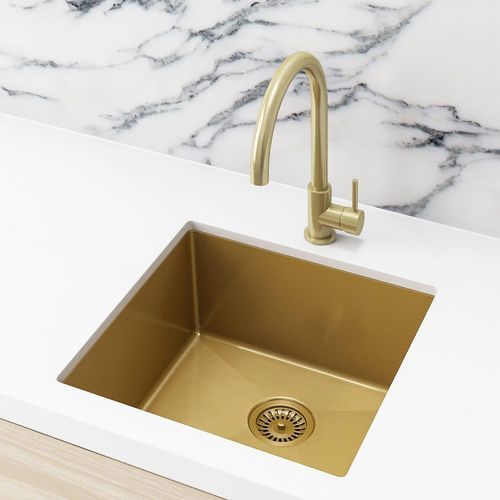 Kitchen Sink - Single Bowl 450 x 450 - Bronze Gold