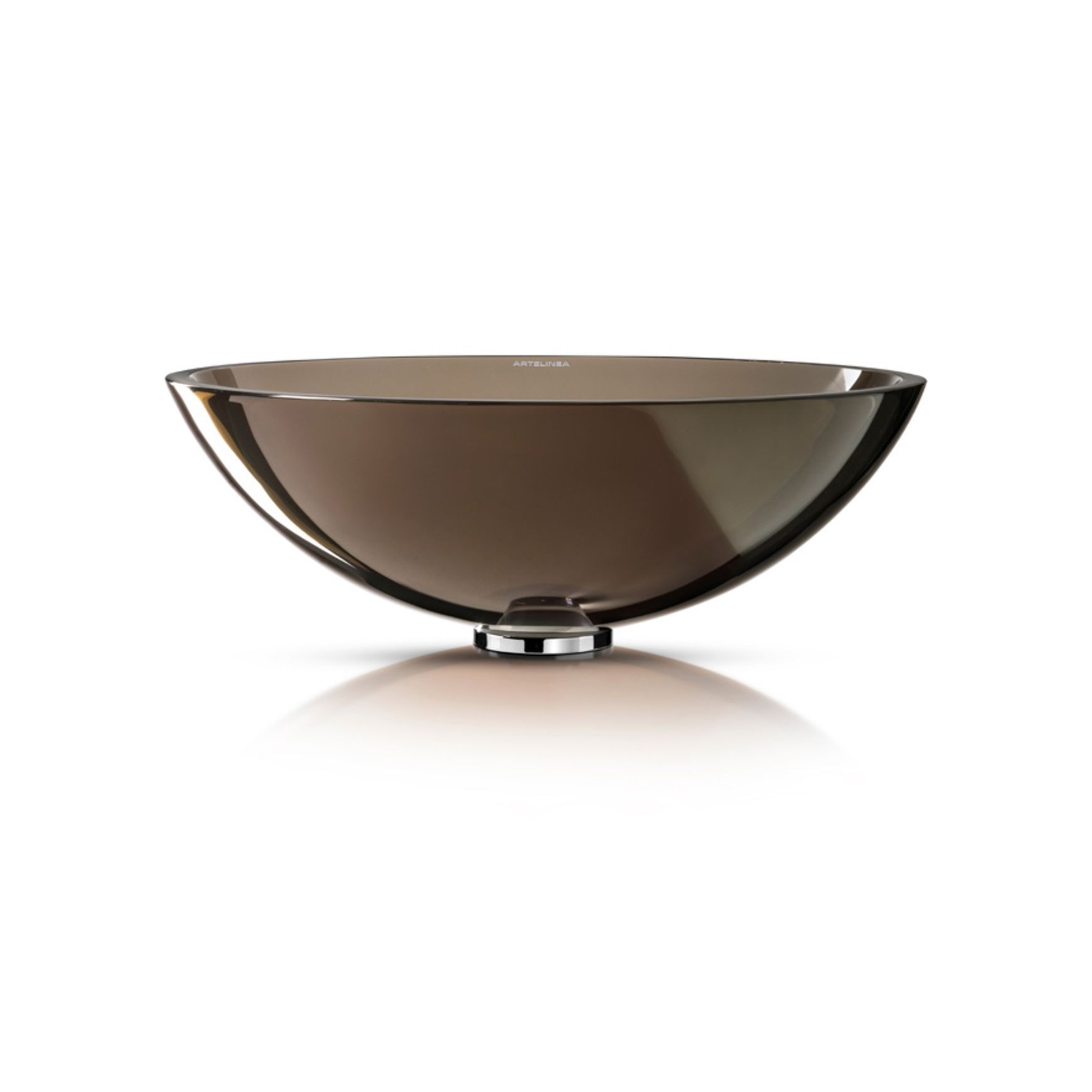 Milano 430 Round Vessel Basin Bronzo Translucent