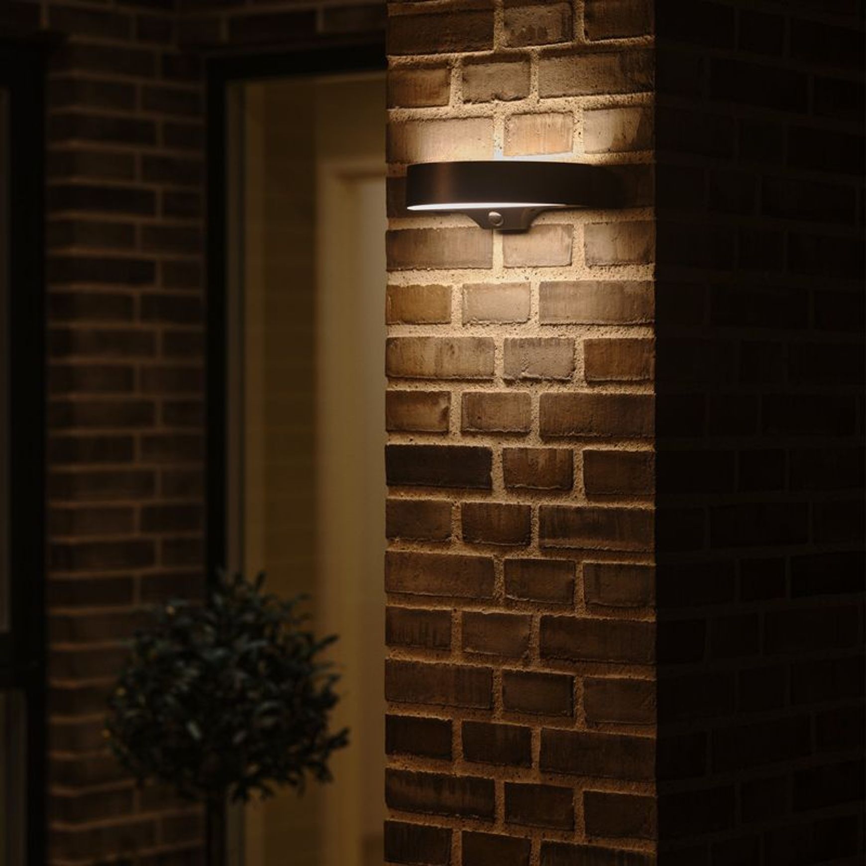 Monay Round Solar Wall Light