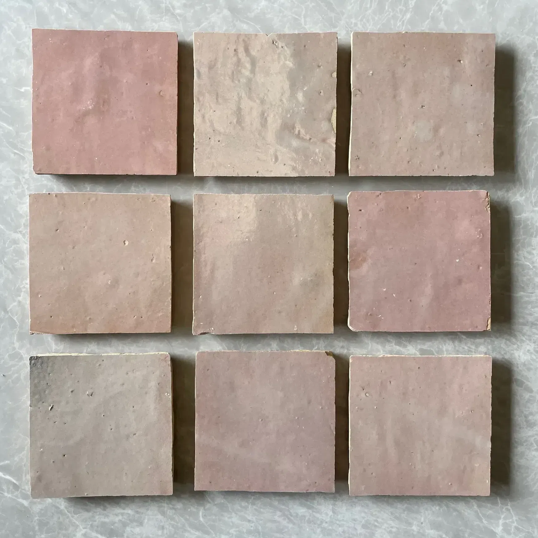 Ancient Rose Square Moroccan Zellige