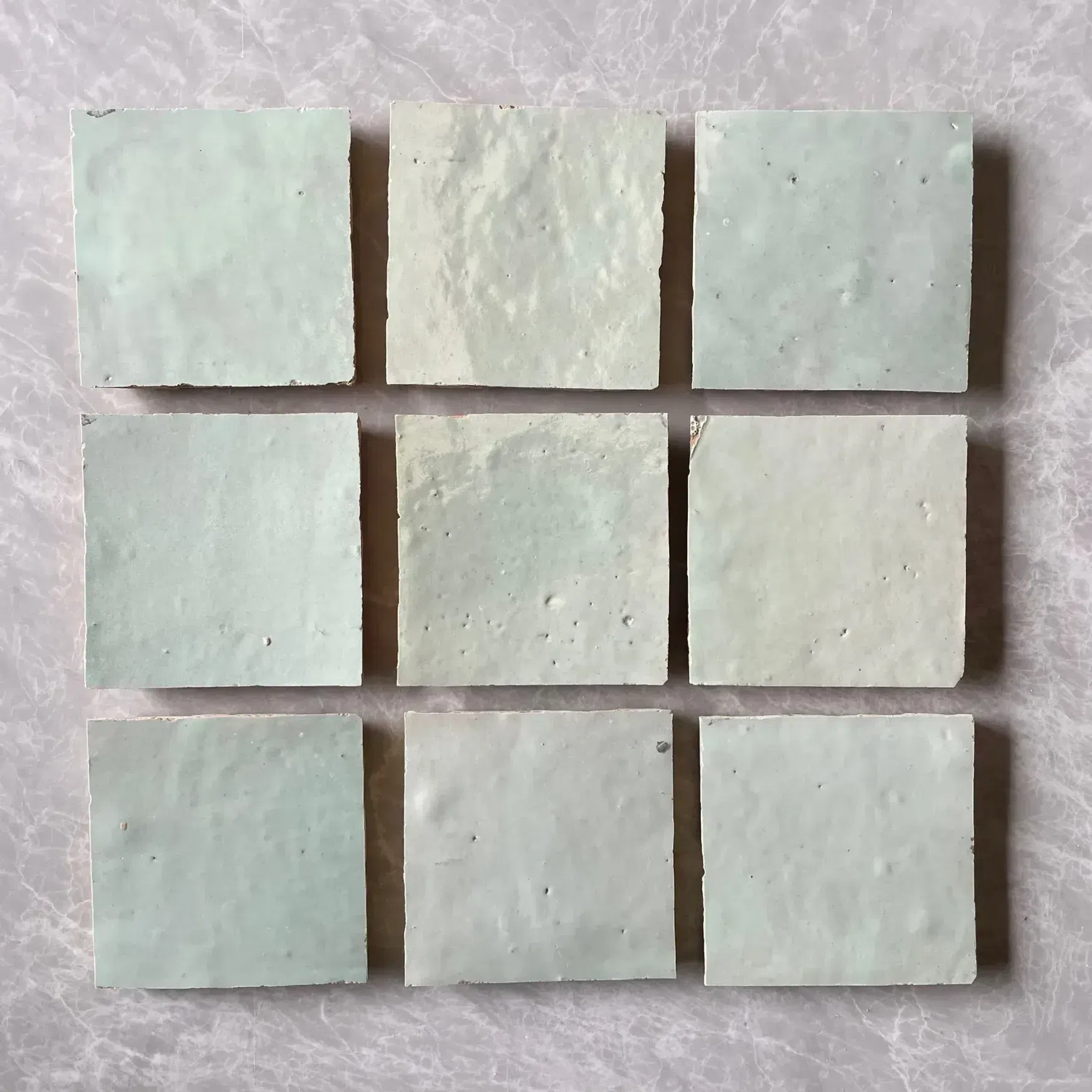 Sea Green Square Moroccan Zellige