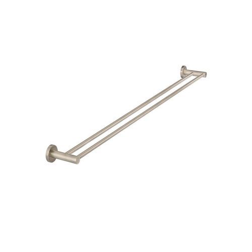Round Double Towel Rail 900mm - Champagne