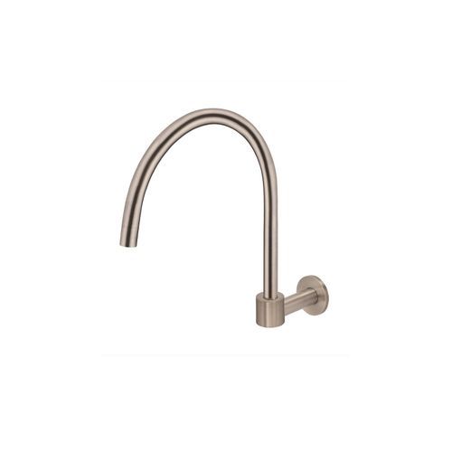 Round High-Rise Swivel Wall Spout - Champagne
