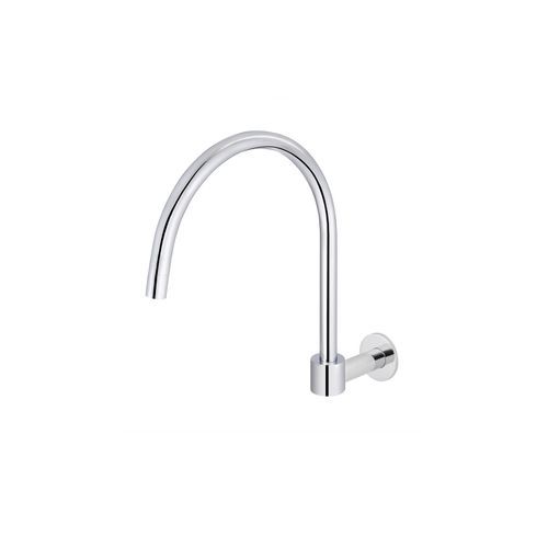 Round High-Rise Swivel Wall Spout - Polished Chrome