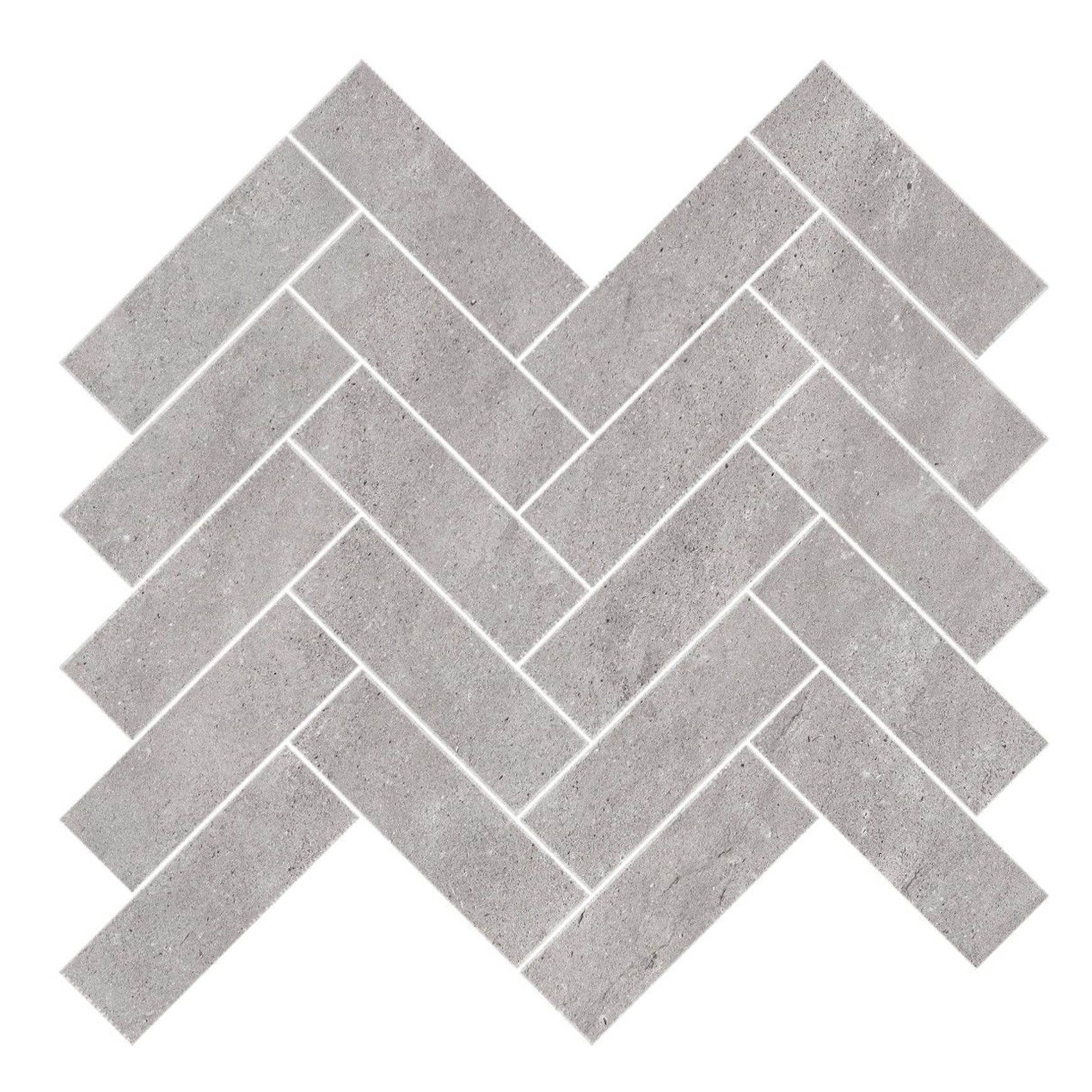 Gecko | Kiel Grigio Herringbone Mosaic Tiles