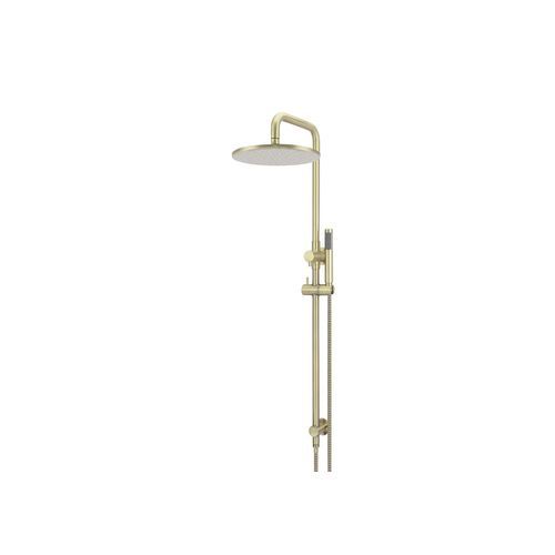 Round Combination Shower Rail, 300mm Rose, Single Function Hand Shower - Tiger Bronze