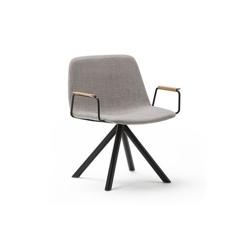 Maarten Lounge Chair - Swivel Base & Smooth Upholstery with Arms