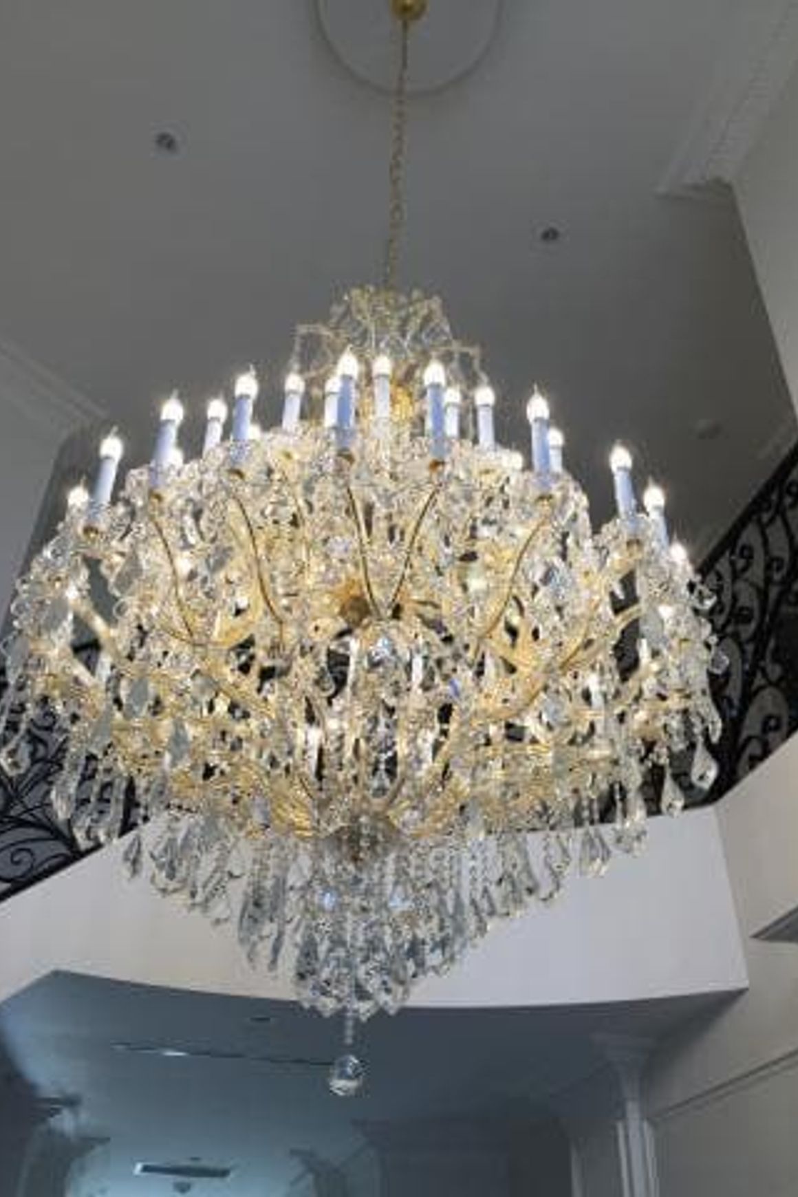Maria Theresa Crystal Chandelier Grande 48 Light- Gold