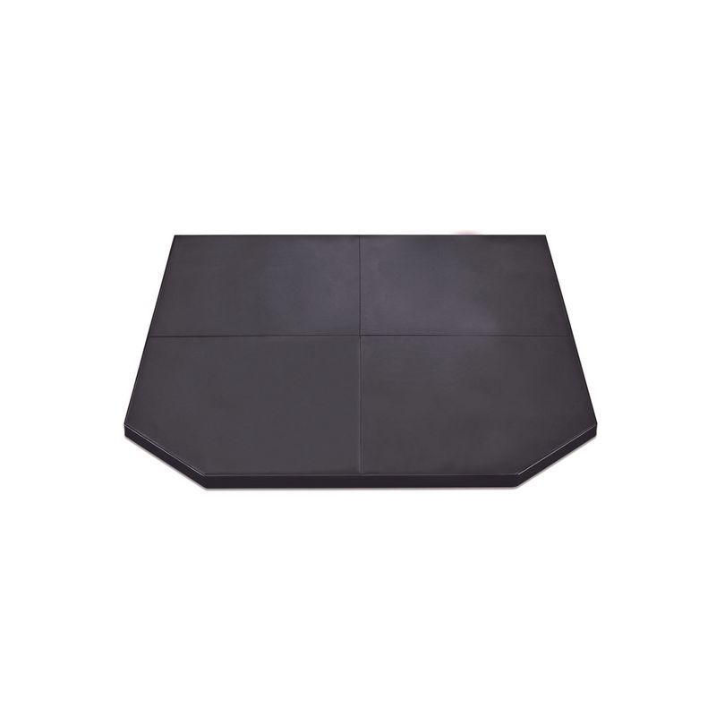 Matte Black Straight Wall Hearth