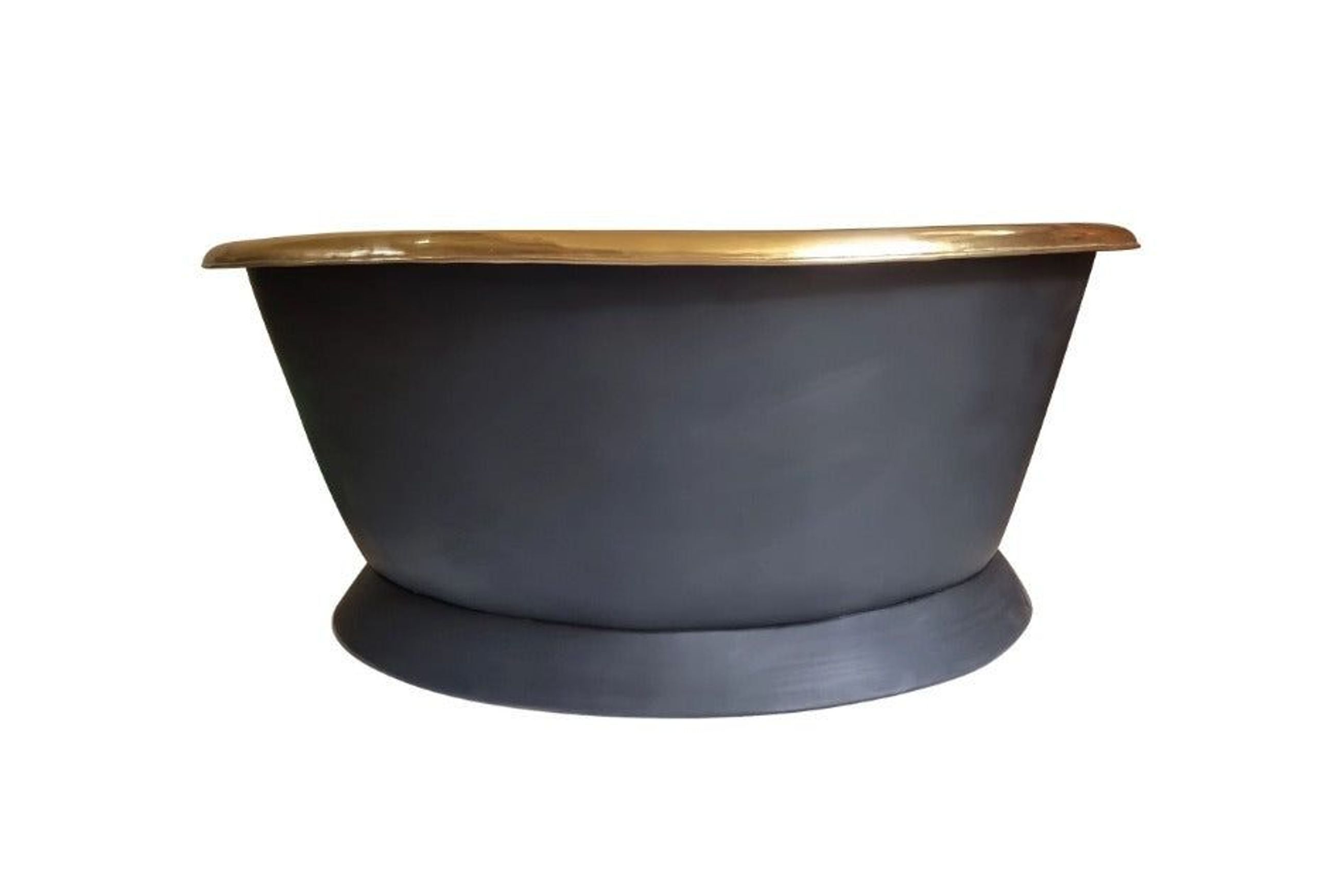 Matte Black and Brass Bath 1600mm - CBRUM45 1600