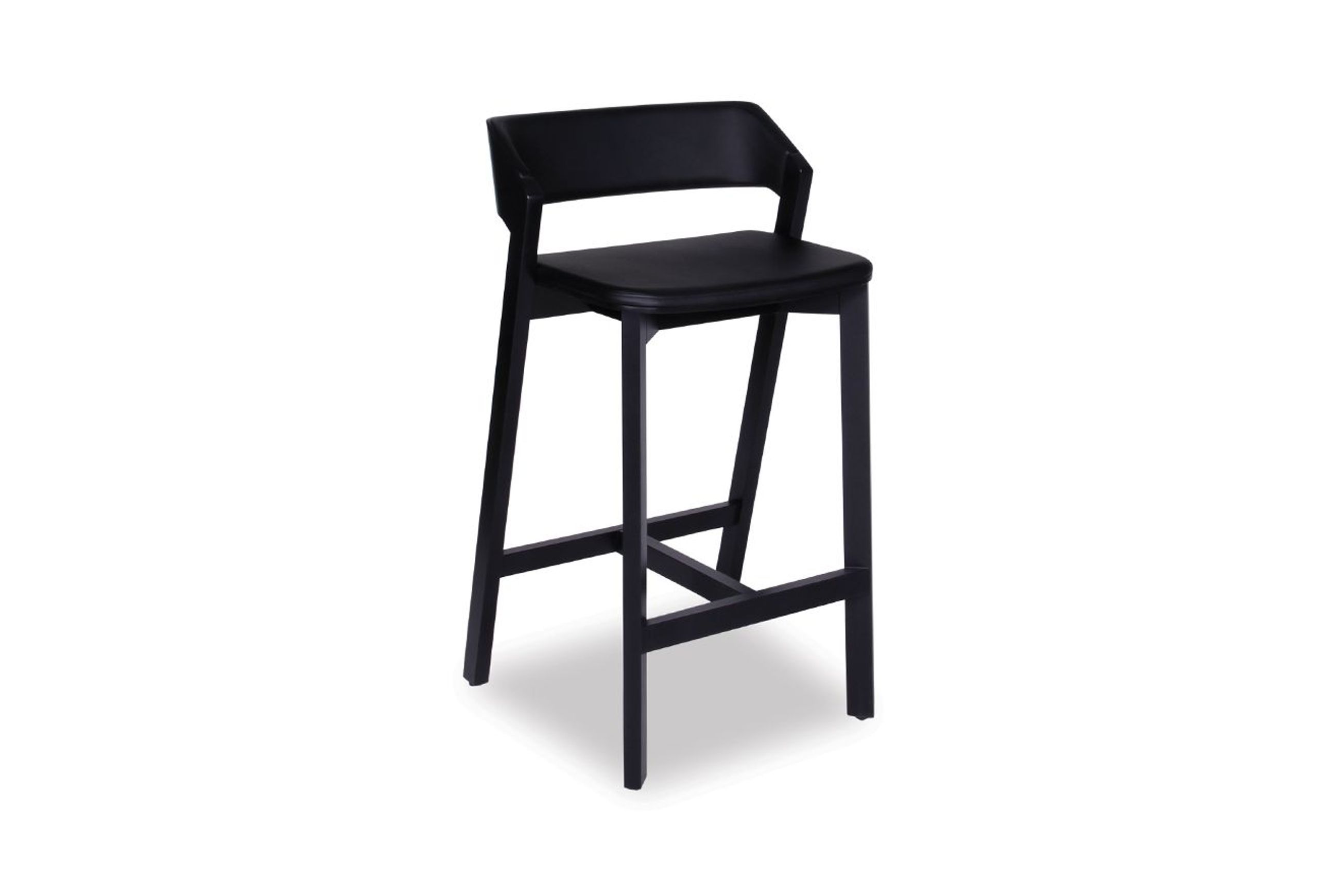 Merano Kitchen Stool - Black Stained  - by TON