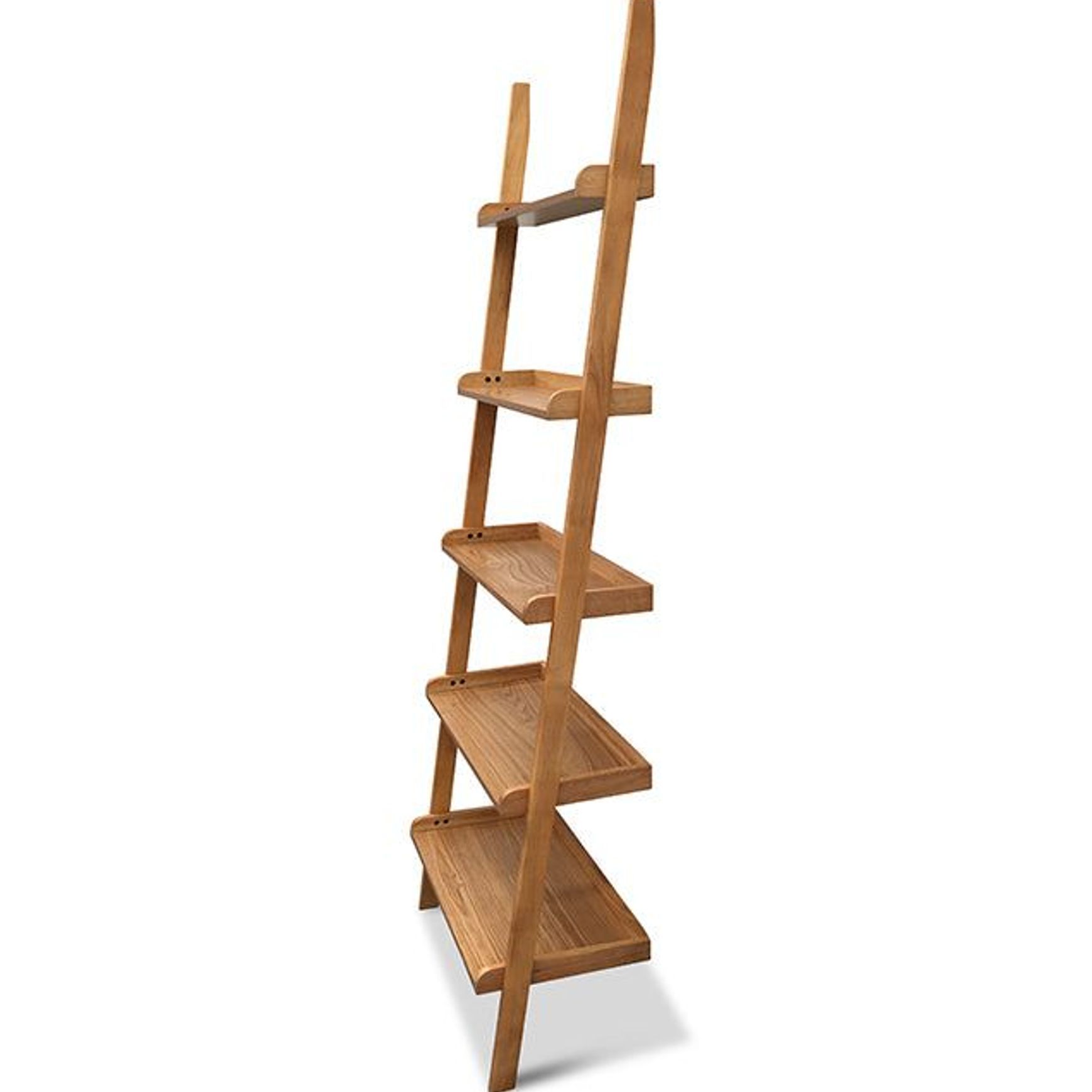 MILT Leaning Bookcase 66cm - Natural Oak