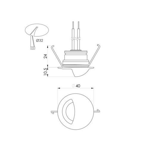 Mini Eyelid In Wall Light