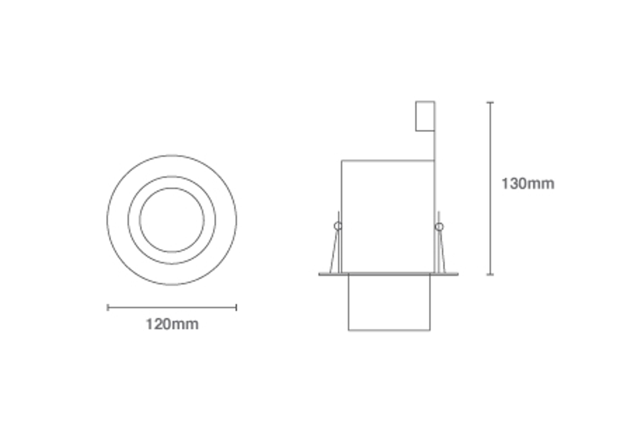 Mondo Round GU10 Snoot Downlight
