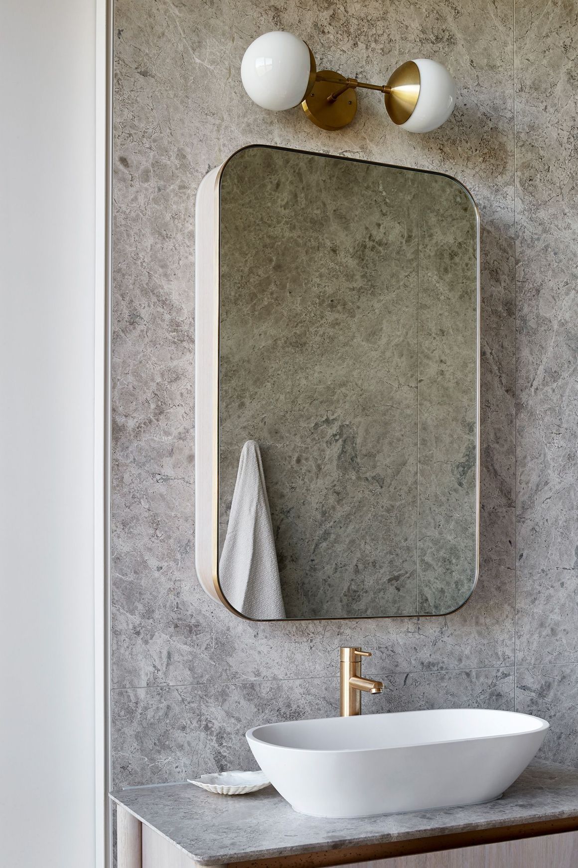 Oval Stone Basin Matte White Justina STB12