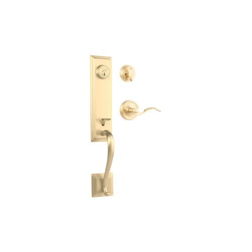 N2lok Seine Single Cylinder Entry Set Satin Brass