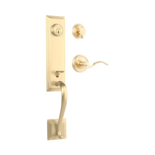 N2lok Seine Single Cylinder Entry Set Satin Brass