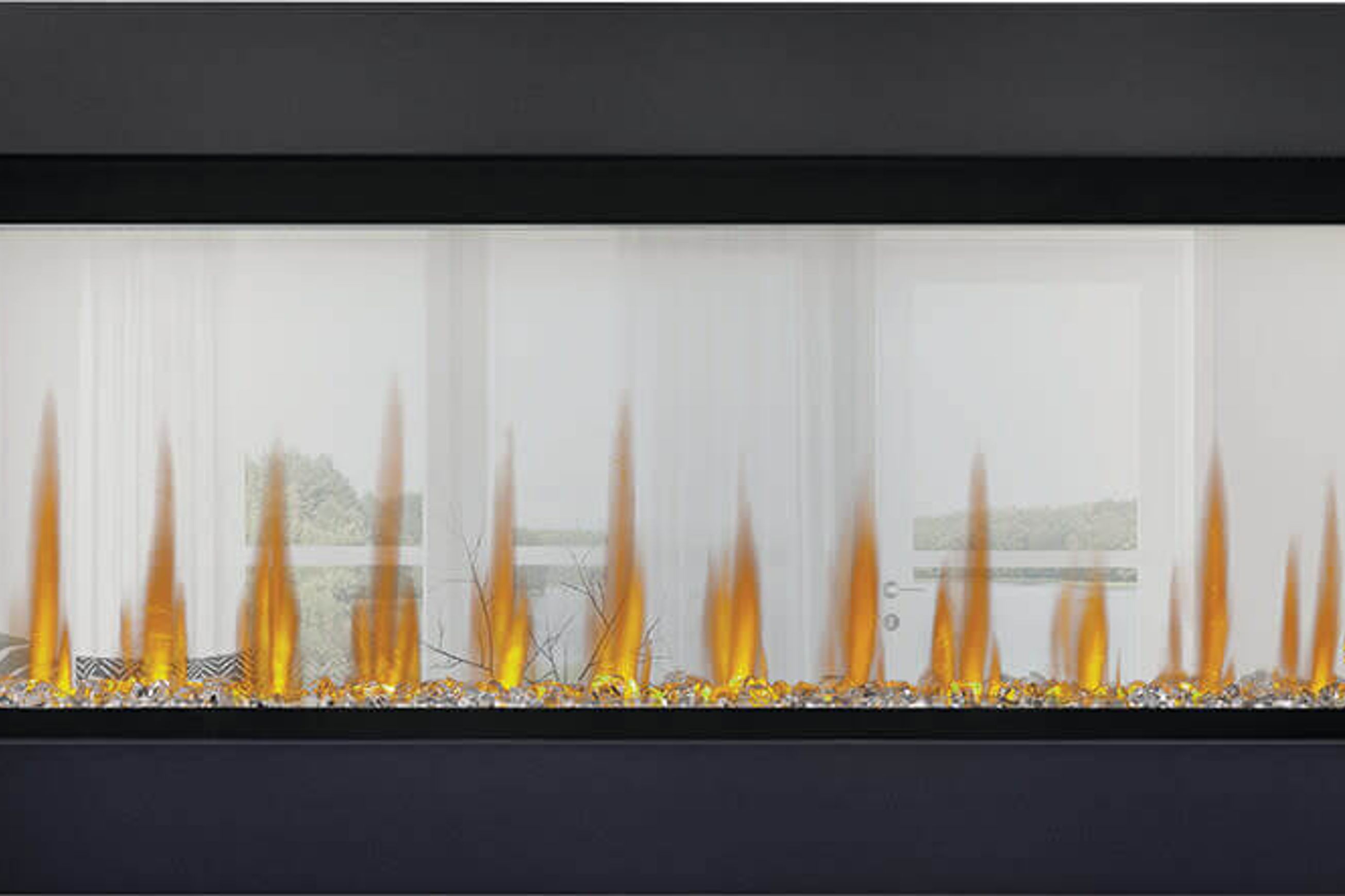 CLEARion Elite™ 50 See through Build-in Electric Fireplace