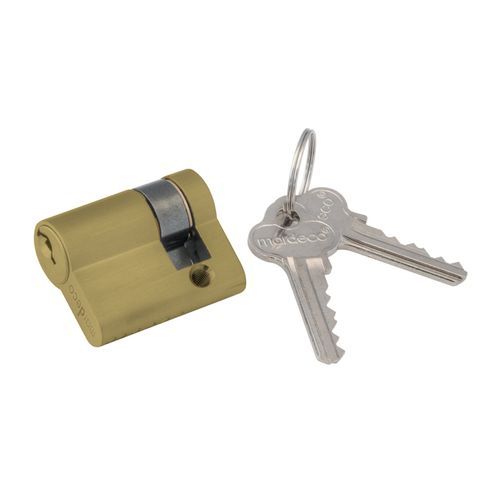Mardeco 'M' Series C4 Euro Cylinder  3 Pin 27mm Satin Brass for BRS8104/SET Euro Lock BRS8500/27