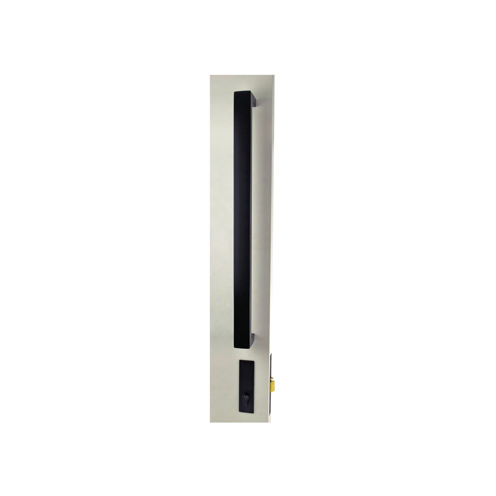 Nidus OZI 4 Mortice Lock Entry Door Pull Handle Set Black CDL-888-O-REC-BL