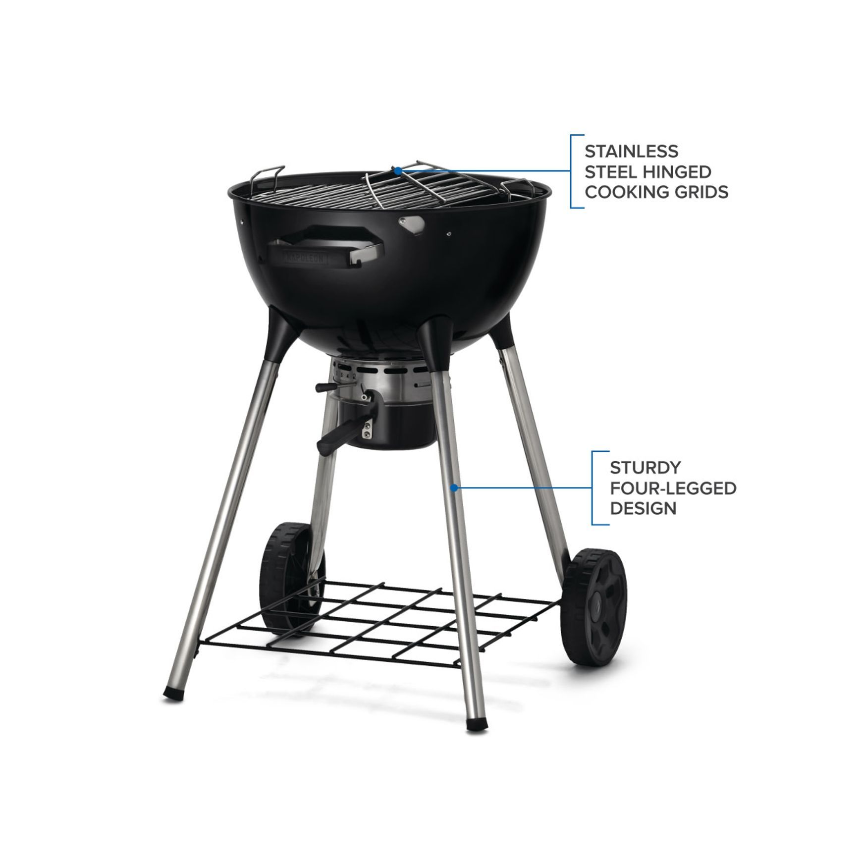 NK18 Charcoal Kettle Grill, Black
