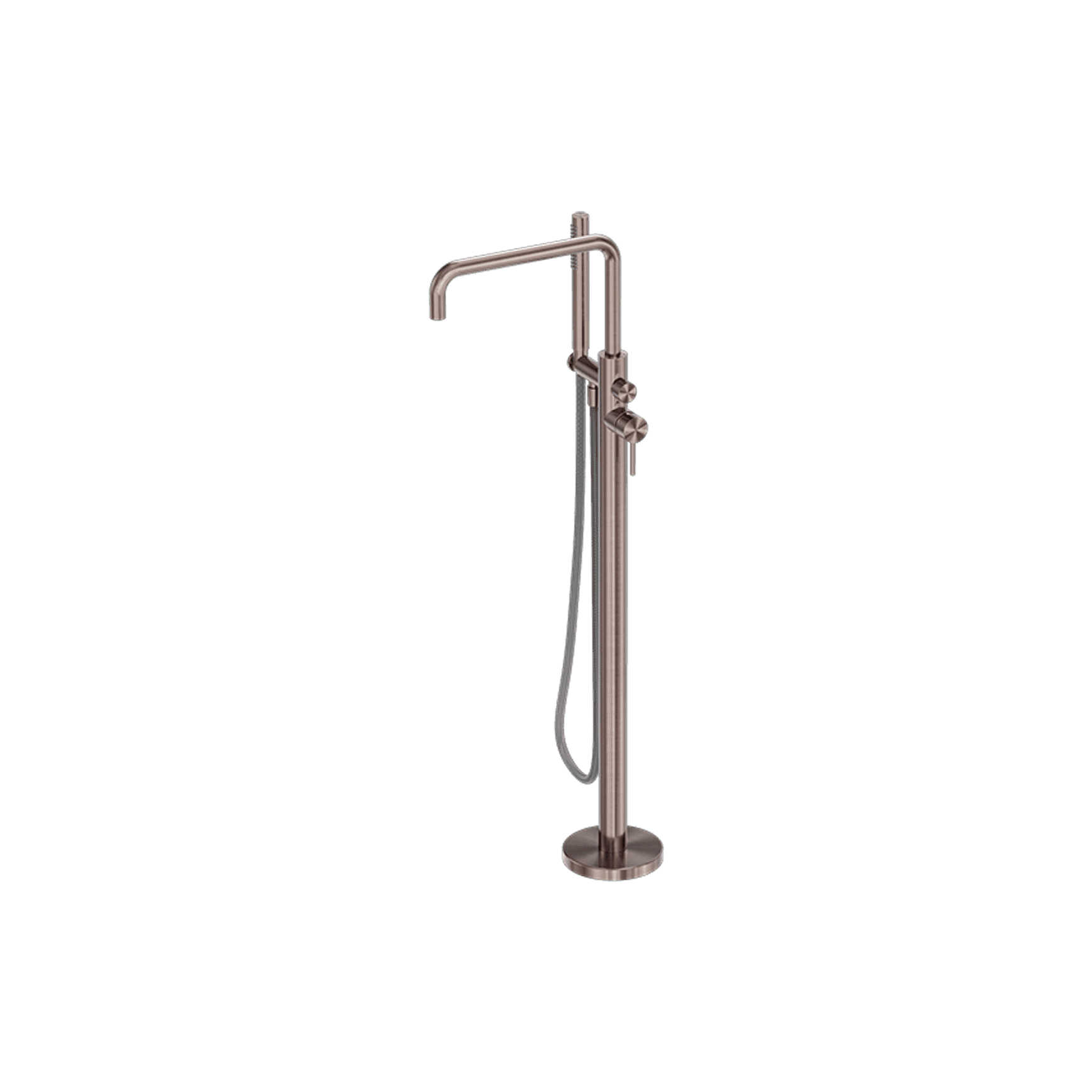 Zen SS316L Freestanding Bath Mixer & Outdoor Shower Hose | Brushed Bronze