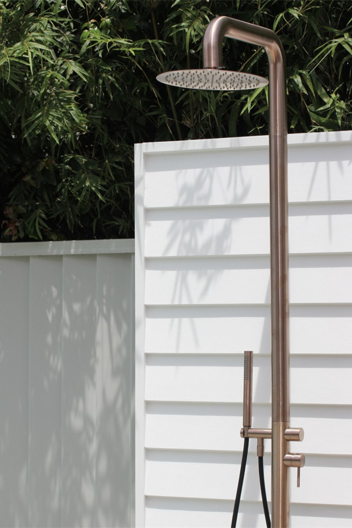 Zen SS316L Outdoor Freestanding Shower Column | Brushed Bronze
