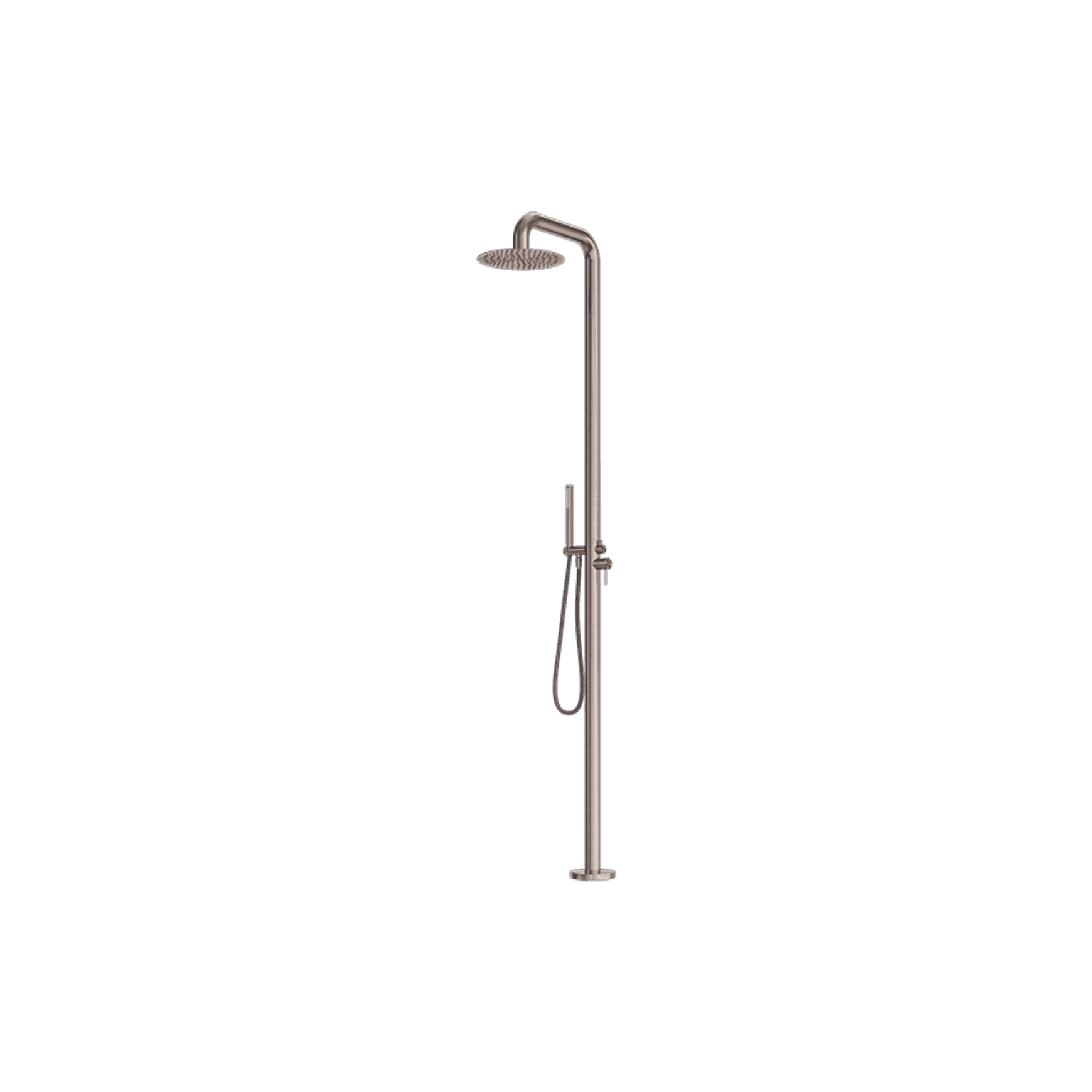 Zen SS316L Outdoor Freestanding Shower Column | Brushed Bronze