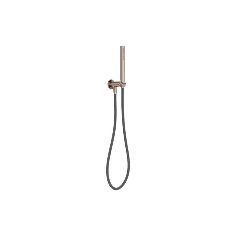 Zen SS316L Shower On Bracket & Outdoor Shower Hose | Brushed Bronze