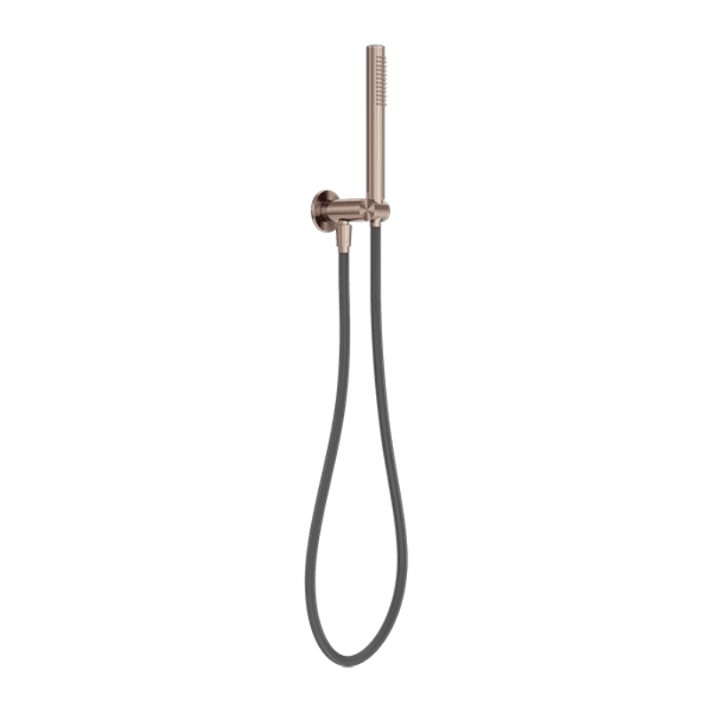 Zen SS316L Shower On Bracket & Outdoor Shower Hose | Brushed Bronze
