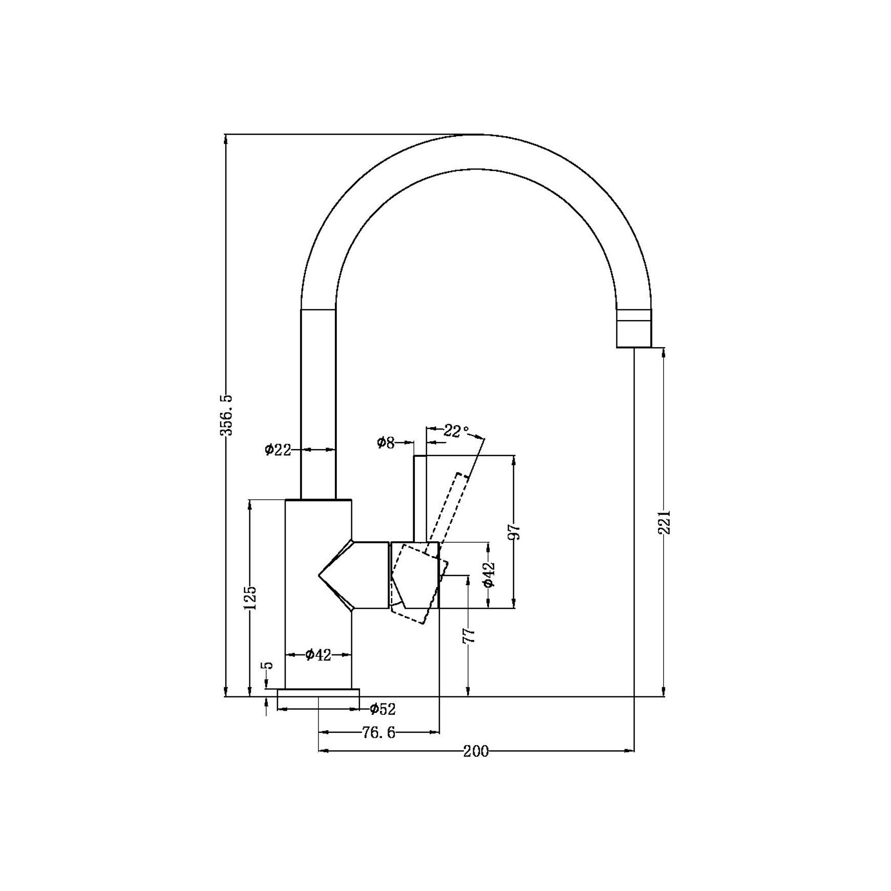 Zen SS316L Kitchen Mixer | Brushed Bronze