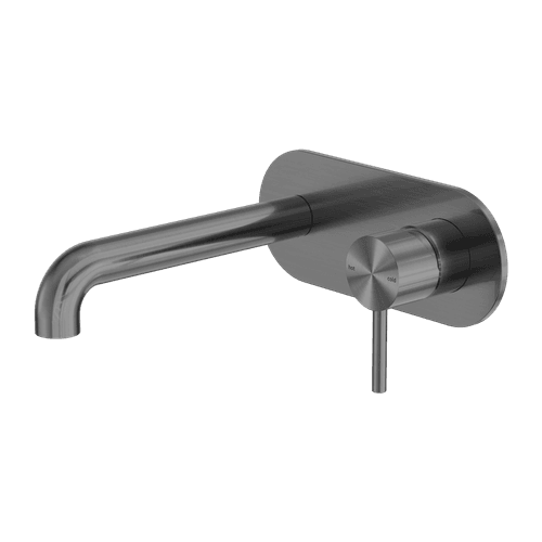 Zen SS316L Wall Basin/Bath Mixer 185mm Spout | Graphite