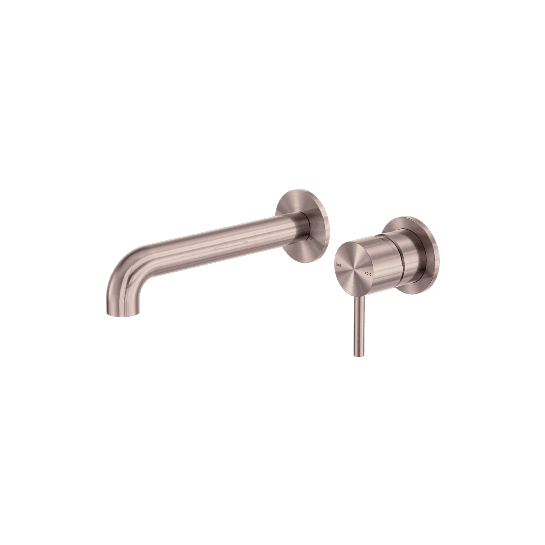 Zen SS316L Wall Basin/Bath Mixer Separate Back Plate 230mm Spout | Brushed Bronze