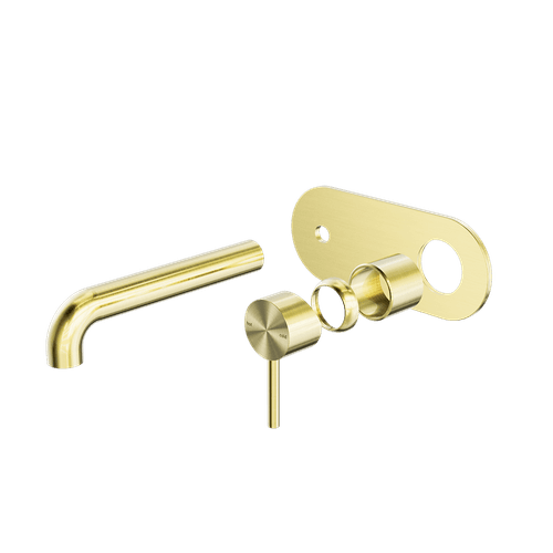 Zen SS316L Wall Basin/Bath Mixer 185mm Spout Trim Kits | Brushed Gold
