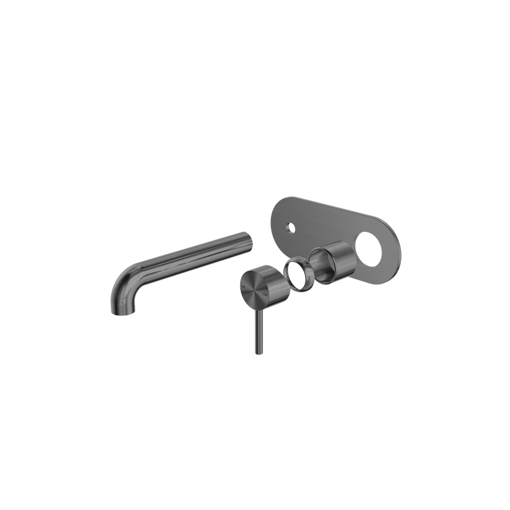 Zen SS316L Wall Basin/Bath Mixer 185mm Spout Trim Kits | Graphite
