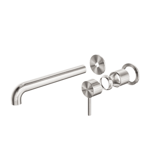 Zen SS316L Wall Basin/Bath Mixer Separate Back Plate 230mm Spout Trim Kits | Brushed Nickel
