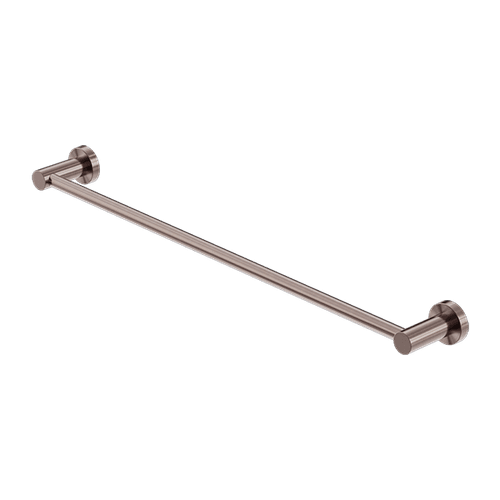 Mecca Single Towel Rail 600mm Brushed Bronze