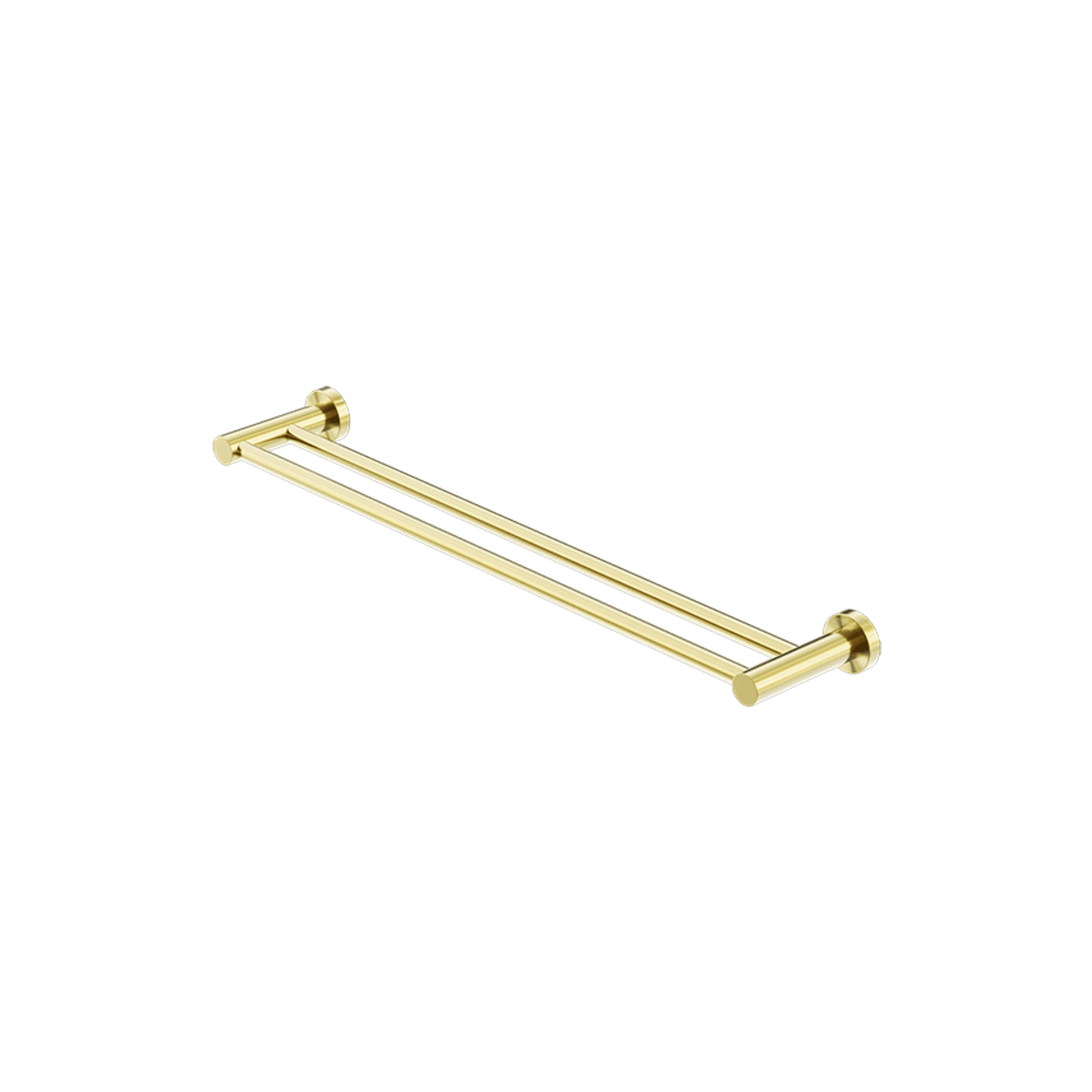 Mecca Double Towel Rail 600mm Brushed Gold