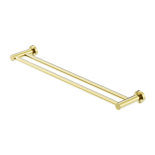 Mecca Double Towel Rail 600mm Brushed Gold