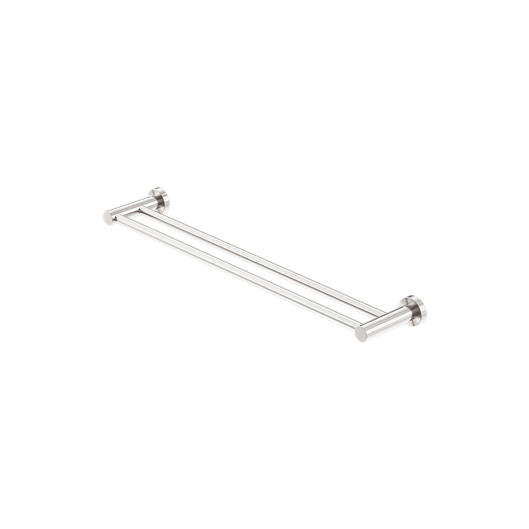 Mecca Double Towel Rail 600mm Brushed Nickel