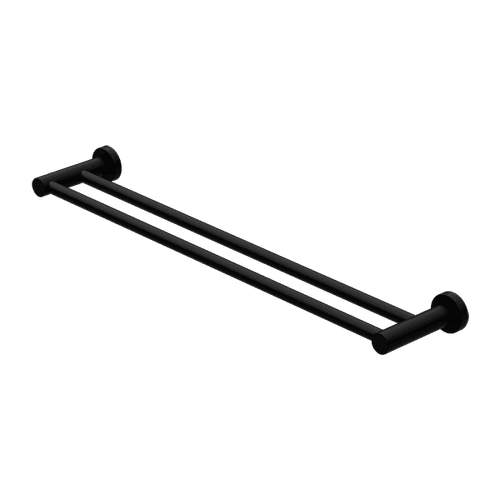 Mecca Double Towel Rail 600mm Matte Black