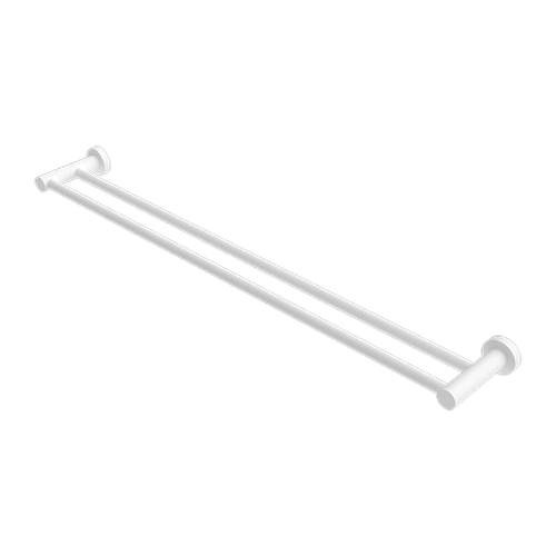 Mecca Double Towel Rail 600mm Matte White