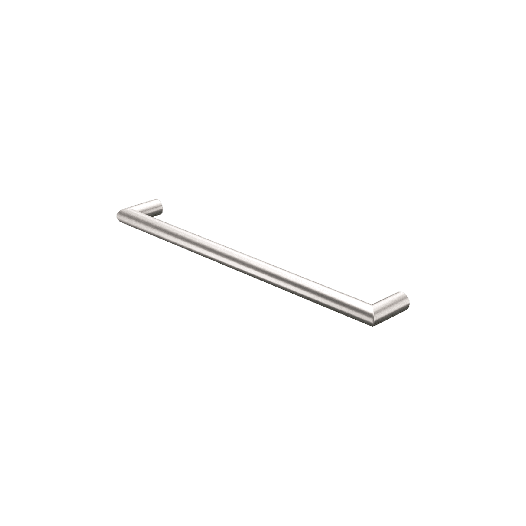Mecca 240V Single Heated Towel Rail Brushed Nickel