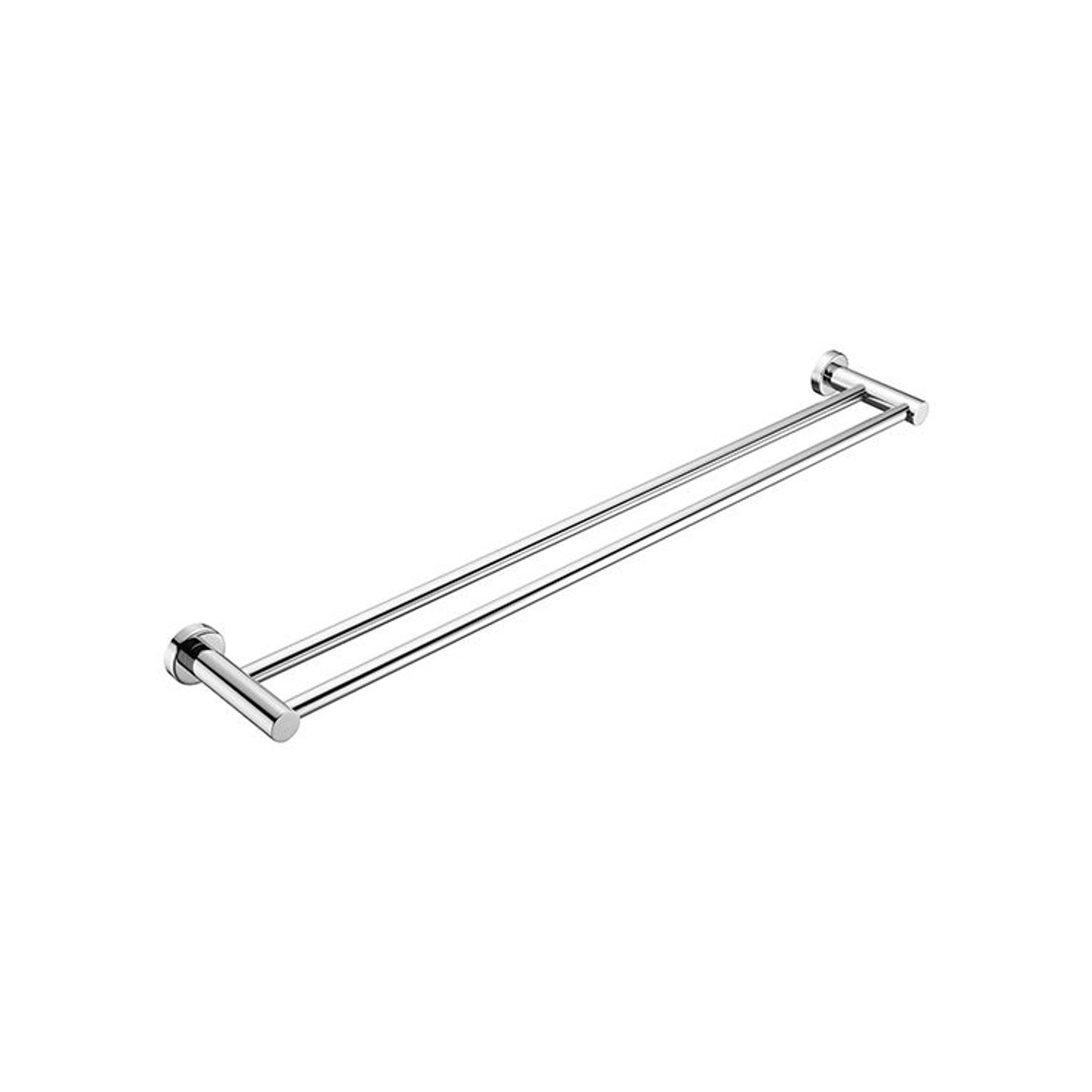 Mecca Double Towel Rail 800mm Chrome